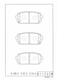 Комплект тормозных колодок NPS K361A07