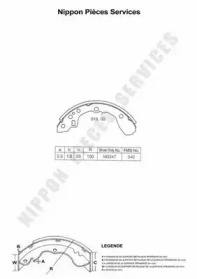 Комлект тормозных накладок NPS M350A05