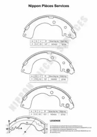 Комлект тормозных накладок NPS M350A09