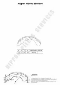 Комлект тормозных накладок NPS M350A14