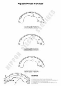 Комлект тормозных накладок NPS M350A18