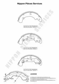 Комлект тормозных накладок NPS M350A19