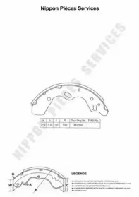 Комлект тормозных накладок NPS M350A43