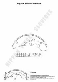 Комлект тормозных накладок NPS M350A46