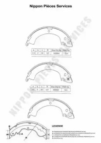 Комлект тормозных накладок NPS M350I01