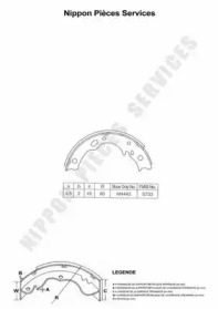 Комлект тормозных накладок NPS M350I18