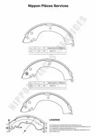 Комлект тормозных накладок NPS M350I21