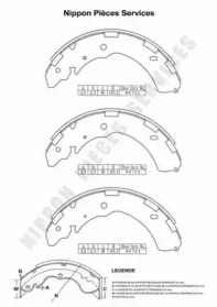 Комлект тормозных накладок NPS M350I23