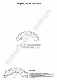 Комлект тормозных накладок NPS M350I27