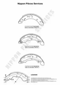 Комлект тормозных накладок NPS M350I40