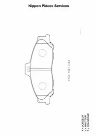 Комплект тормозных колодок NPS M360A02