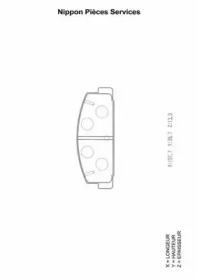 Комплект тормозных колодок NPS M361A02