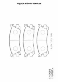 Комплект тормозных колодок NPS M361A05