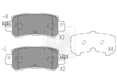 Комплект тормозных колодок NPS M361A20