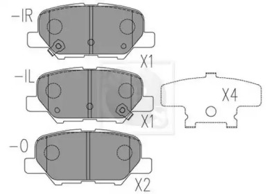 Комплект тормозных колодок NPS M361A21