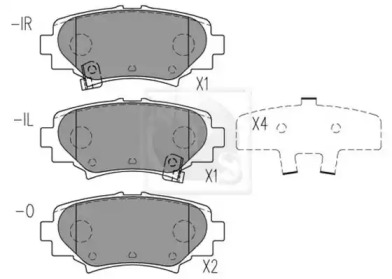 Комплект тормозных колодок NPS M361A22