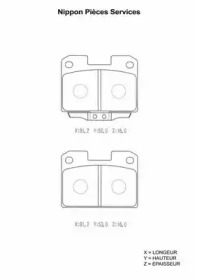 Комплект тормозных колодок NPS M361I14