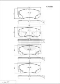 Комплект тормозных колодок NPS M361I22