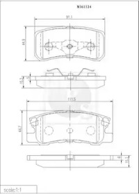 Комплект тормозных колодок NPS M361I24