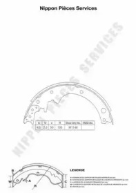 Комлект тормозных накладок NPS N350N32