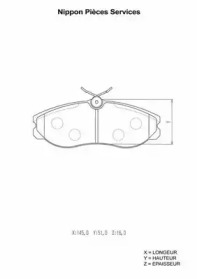 Комплект тормозных колодок NPS N360N59