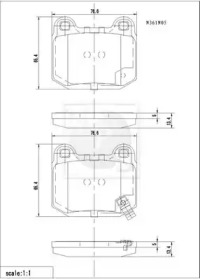 Комплект тормозных колодок NPS N361N05