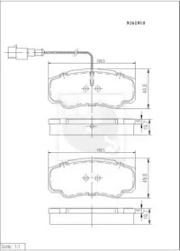 Комплект тормозных колодок NPS N361N10