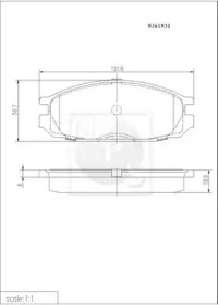 Комплект тормозных колодок NPS N361N32