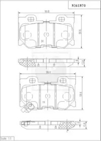 Комплект тормозных колодок NPS N361N70