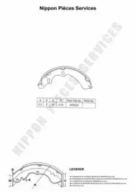 Комлект тормозных накладок NPS S350I09