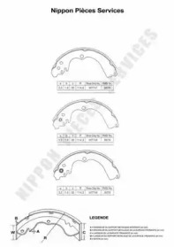 Комлект тормозных накладок NPS S350U04