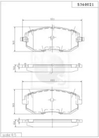 Комплект тормозных колодок NPS S360U21