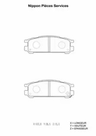 Комплект тормозных колодок NPS S361U02