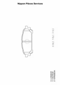 Комплект тормозных колодок NPS S361U09