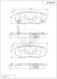 Комплект тормозных колодок NPS S361U10