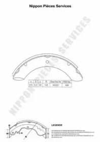 Комлект тормозных накладок NPS T350A10