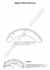 Комлект тормозных накладок NPS T350A11