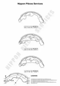 Комлект тормозных накладок NPS T350A15