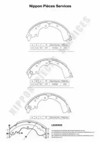 Комлект тормозных накладок NPS T350A16