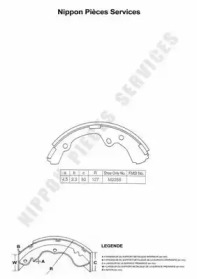 Комлект тормозных накладок NPS T350A23