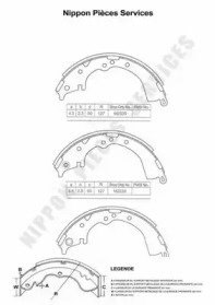 Комлект тормозных накладок NPS T350A25