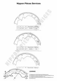 Комлект тормозных накладок NPS T350A33