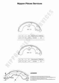 Комлект тормозных накладок NPS T350A34