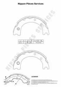 Комлект тормозных накладок NPS T350A35