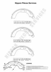 Комлект тормозных накладок NPS T350A39