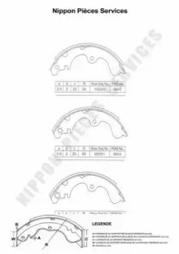 Комлект тормозных накладок NPS T350A47