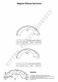 Комлект тормозных накладок NPS T350A61