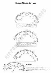 Комлект тормозных накладок NPS T350A80