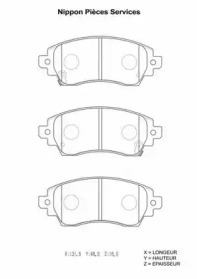 Комплект тормозных колодок NPS T360A01