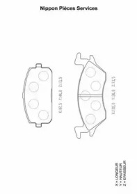 Комплект тормозных колодок NPS T360A02